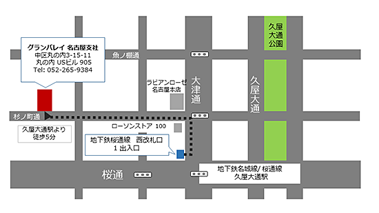 名古屋支社の地図