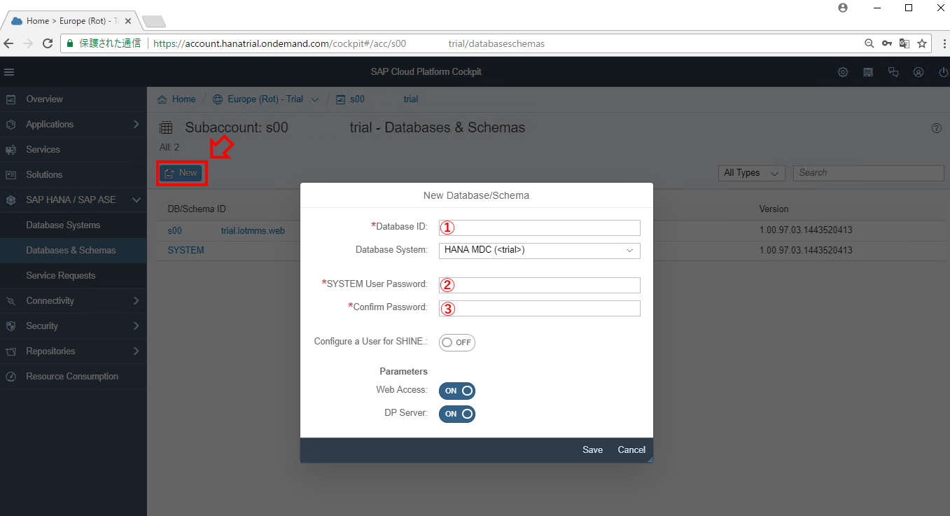 SAP HANA - SAP Cloud Platform Trial版　～環境構築編～ 4