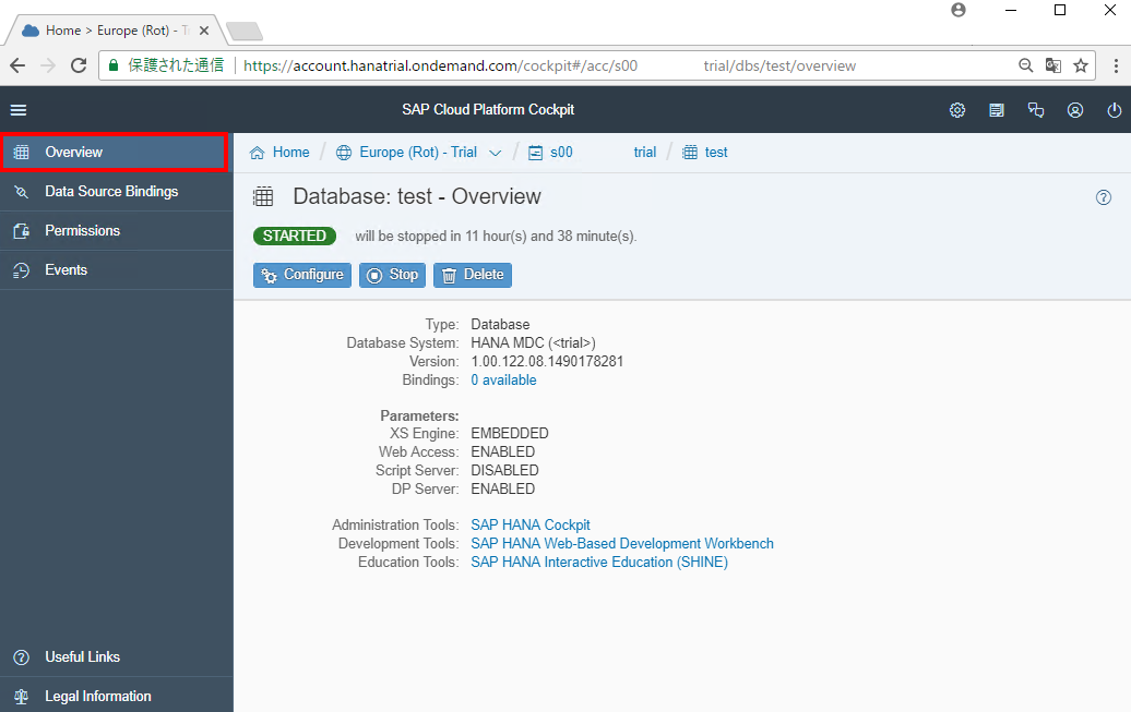 SAP HANA - SAP Cloud Platform Trial版　～環境構築編～ 6