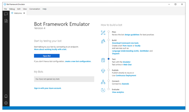 Botframework Emulatorの確認